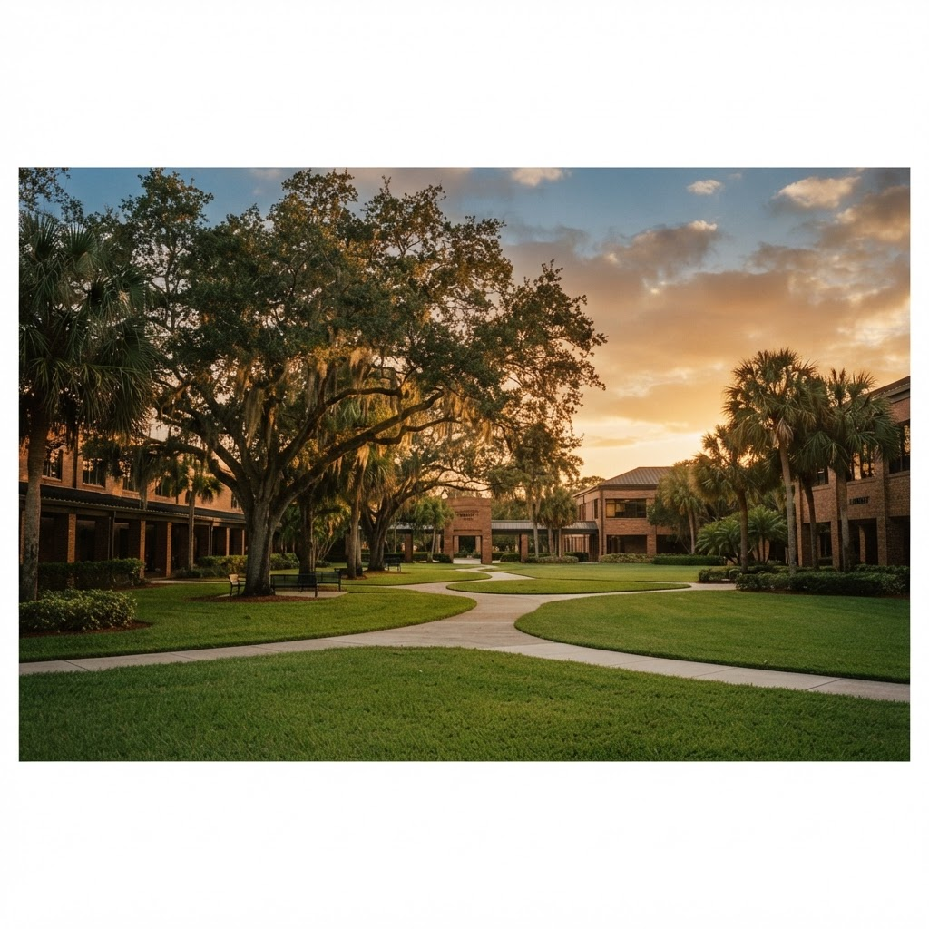Palmetto Bay mahallesinden atmosferik bir görünüm